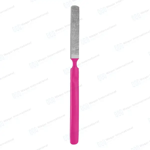 Foot File and Rasp 7″ Double Sided Callus Remover Pink Handle - surgical instruments manufactured by Waqar International, Sialkot - view 5