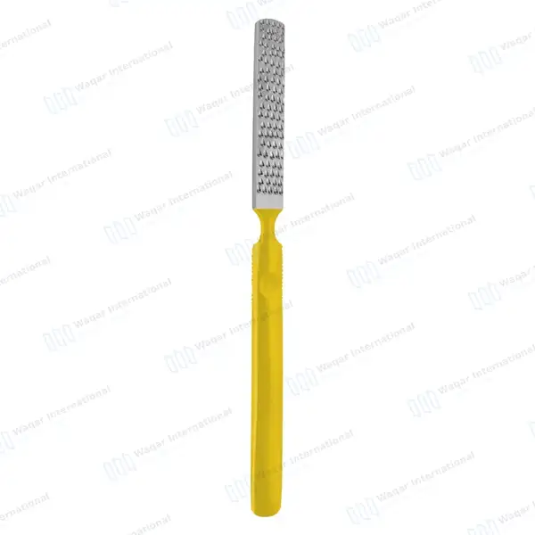 Foot File and Rasp 7″ Double Sided Callus Remover Yellow Handle - surgical instruments manufactured by Waqar International, Sialkot - view 4