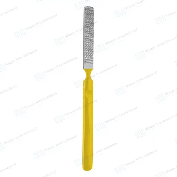 Foot File and Rasp 7″ Double Sided Callus Remover Yellow Handle - surgical instruments manufactured by Waqar International, Sialkot - view 5