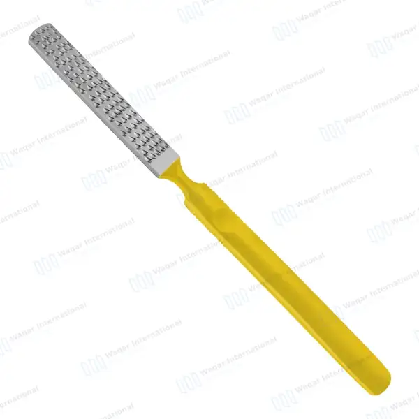 Foot File and Rasp 7″ Double Sided Callus Remover Yellow Handle - surgical instruments manufactured by Waqar International, Sialkot - view 6