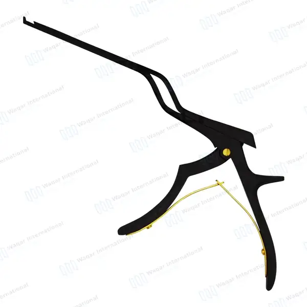 Bayonet Kerrison Rongeur 8″ (20.3cm) Black 45° Up 1mm Bite - surgical instruments manufactured by Waqar International, Sialkot - view 7