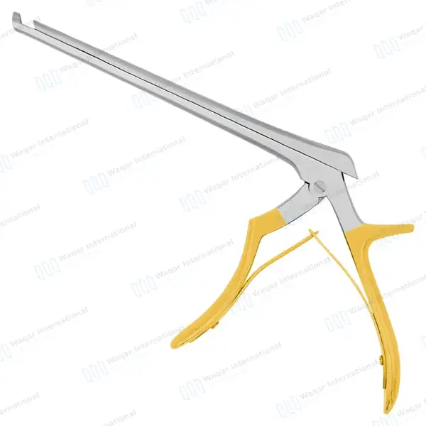 Kerrison Rongeur 7″ Shaft 40 Degree Up 5mm Bite Gold Handle - surgical instruments manufactured by Waqar International, Sialkot - view 7