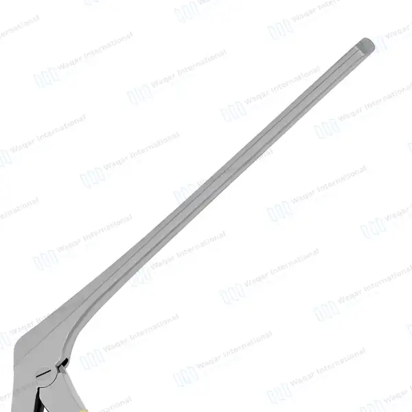 Kerrison Rongeur 7″ Shaft 90° Up Thin Footplate 1mm Bite – Gold - surgical instruments manufactured by Waqar International, Sialkot - view 5