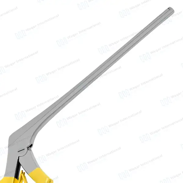 Kerrison Rongeur 7″ Shaft 90° Up Thin Footplate 2mm Bite – Gold - surgical instruments manufactured by Waqar International, Sialkot - view 4