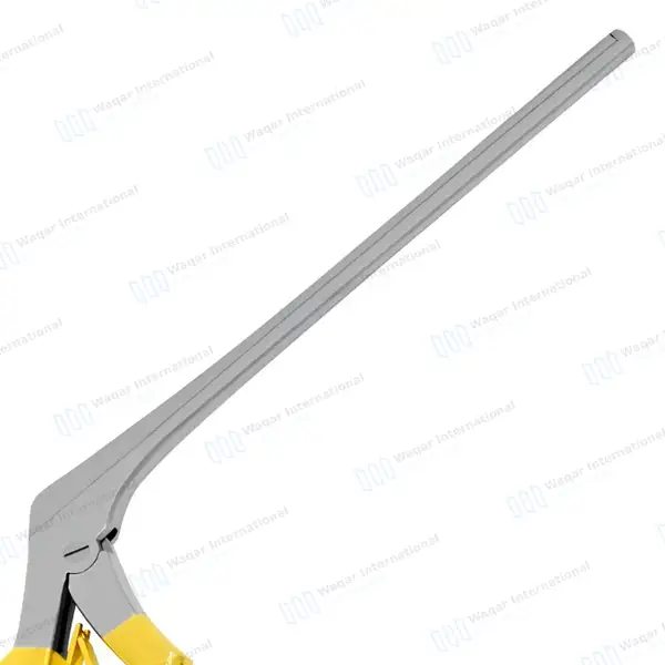 Kerrison Rongeur 7″ Shaft 90° Up Thin Footplate 5mm Bite – Gold - surgical instruments manufactured by Waqar International, Sialkot - view 5
