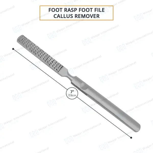 Foot File and Rasp 7″ Double Sided Callus Remover - surgical instruments manufactured by Waqar International, Sialkot - view 2