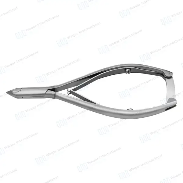 Cuticle Nipper 4.5″ Double Spring with Back Safety Lock - surgical instruments manufactured by Waqar International, Sialkot - view 7