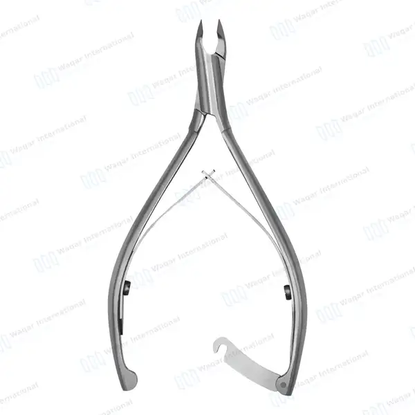 Cuticle Nipper 4.5″ Double Spring with Back Safety Lock - surgical instruments manufactured by Waqar International, Sialkot - view 8