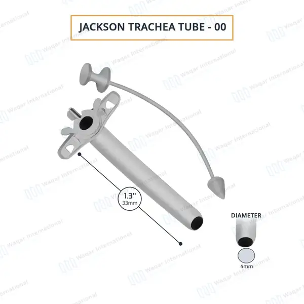 Jackson Trachea Tube Size #00 (O.D. 4mm) - surgical instruments manufactured by Waqar International, Sialkot - view 3