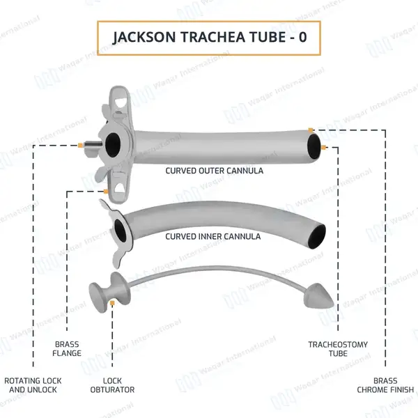 Jackson Trachea Tube Size #0 (O.D. 5mm) - surgical instruments manufactured by Waqar International, Sialkot - view 4