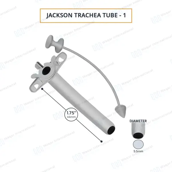 Jackson Trachea Tube Size #1 (O.D. 5.5mm) - surgical instruments manufactured by Waqar International, Sialkot - view 3