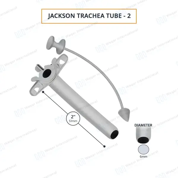 Jackson Trachea Tube Size #2 (O.D. 6mm) - surgical instruments manufactured by Waqar International, Sialkot - view 3