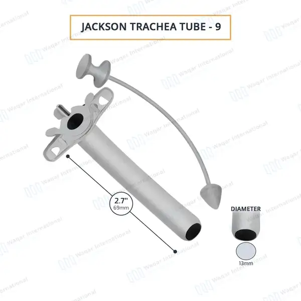Jackson Trachea Tube Size #9 (O.D. 13mm) - surgical instruments manufactured by Waqar International, Sialkot - view 3