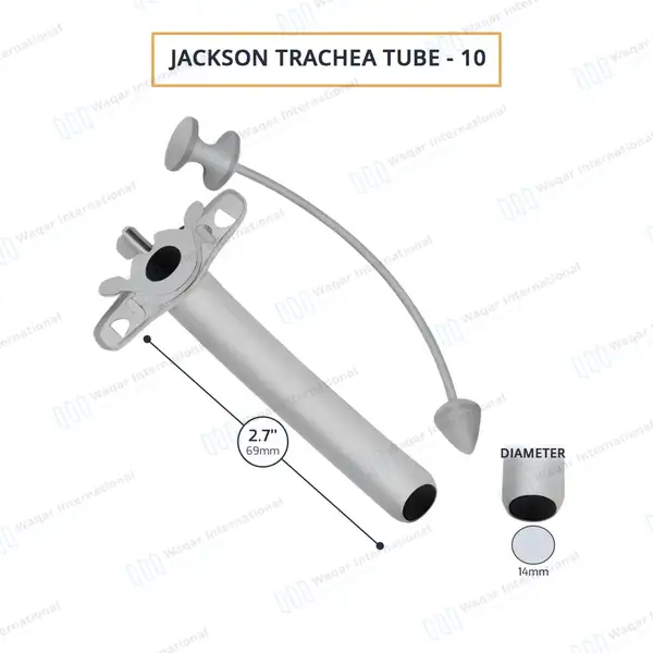 Jackson Trachea Tube Size #10 (O.D. 14mm) - surgical instruments manufactured by Waqar International, Sialkot - view 3