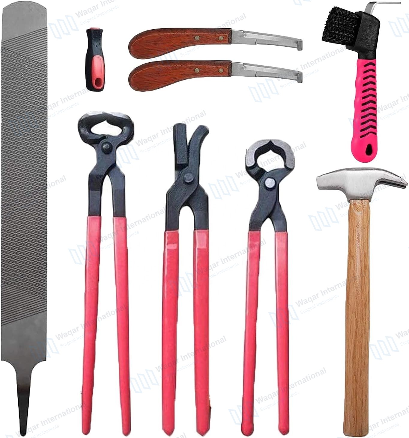 Heavy Duty Horse Cattle Care Farrier Tool Kit — surgical instruments manufactured by Waqar International, Sialkot