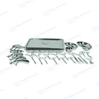 25-Piece Minor Delivery Set Stainless Steel Surgical — surgical instruments manufactured by Waqar International, Sialkot