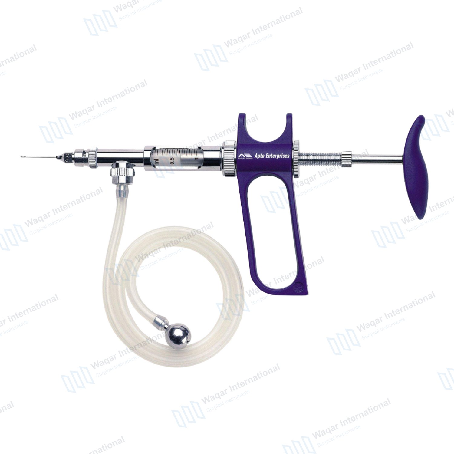 Kontaga Veterinary Automatic Stainless Steel Syringe Horse — surgical instruments manufactured by Waqar International, Sialkot