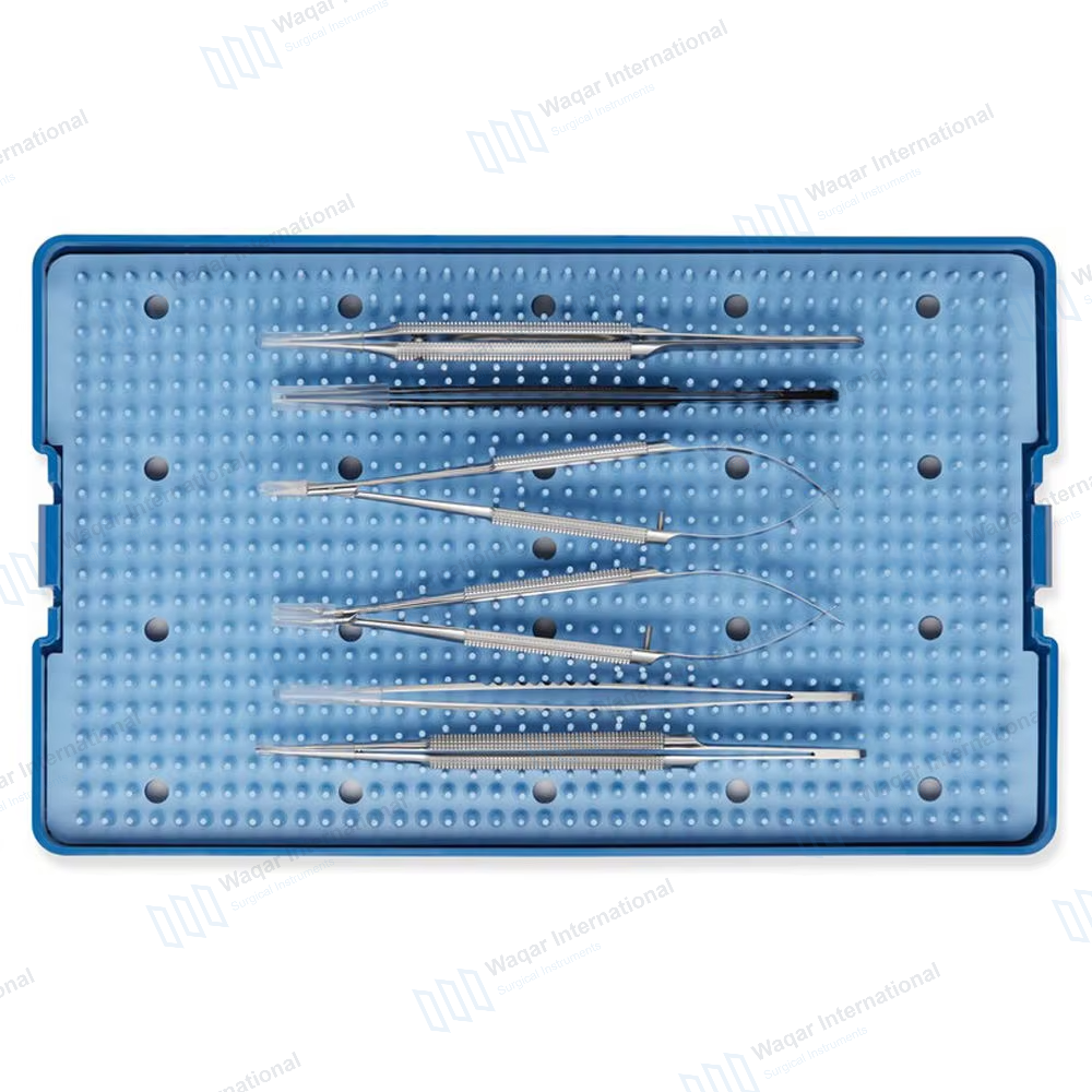 SI-CF-50220 Microsurgery Instrument Set Sterilization Case Silicone — surgical instruments manufactured by Waqar International, Sialkot