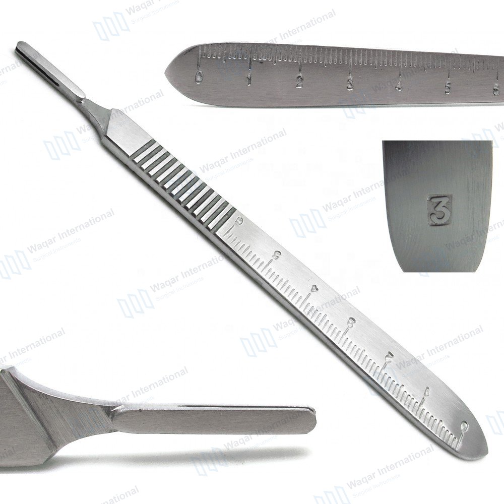 Scalpel Graduated Handle No. 3 — surgical instruments manufactured by Waqar International, Sialkot