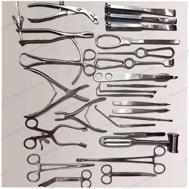 25 PCS Instrument Sets — surgical instruments manufactured by Waqar International, Sialkot
