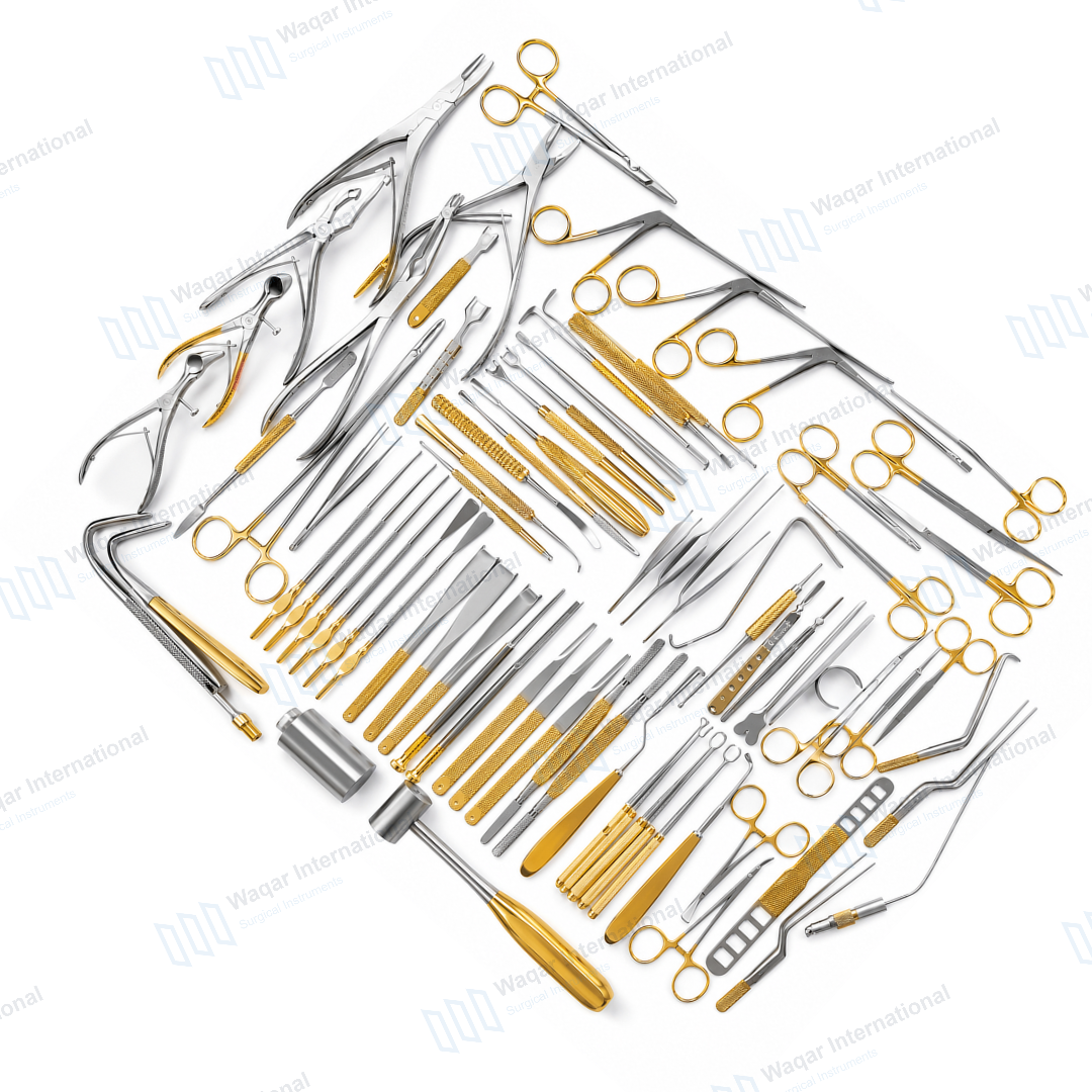 Major Rhinoplasty Instrument Set 82 Pcs Stainless Steel Nasal — surgical instruments manufactured by Waqar International, Sialkot
