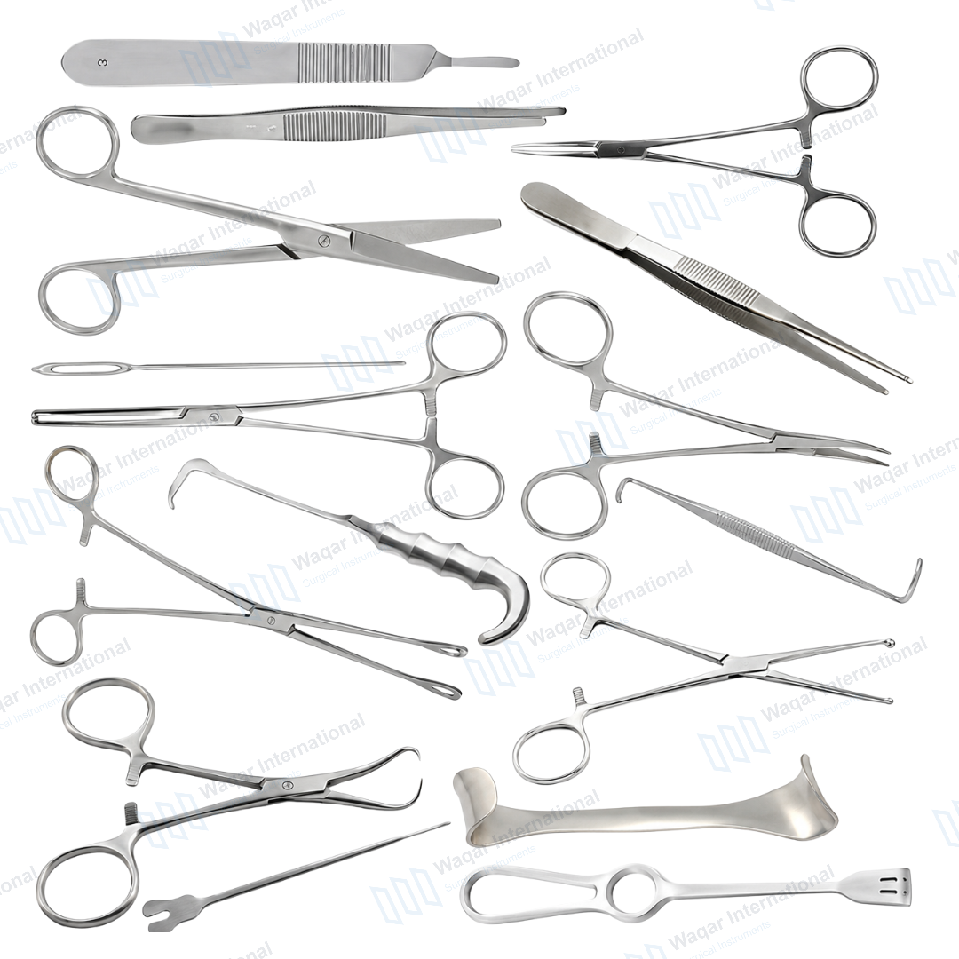Balloon Angioplasty Tray Set Interventional Cardiology Surgical Instruments — surgical instruments manufactured by Waqar International, Sialkot