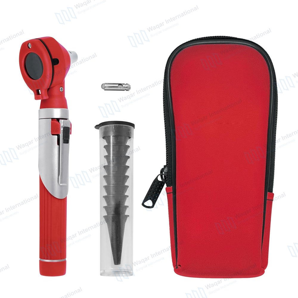 Mini Pocket Otoscope Fiber Optic LED — surgical instruments manufactured by Waqar International, Sialkot