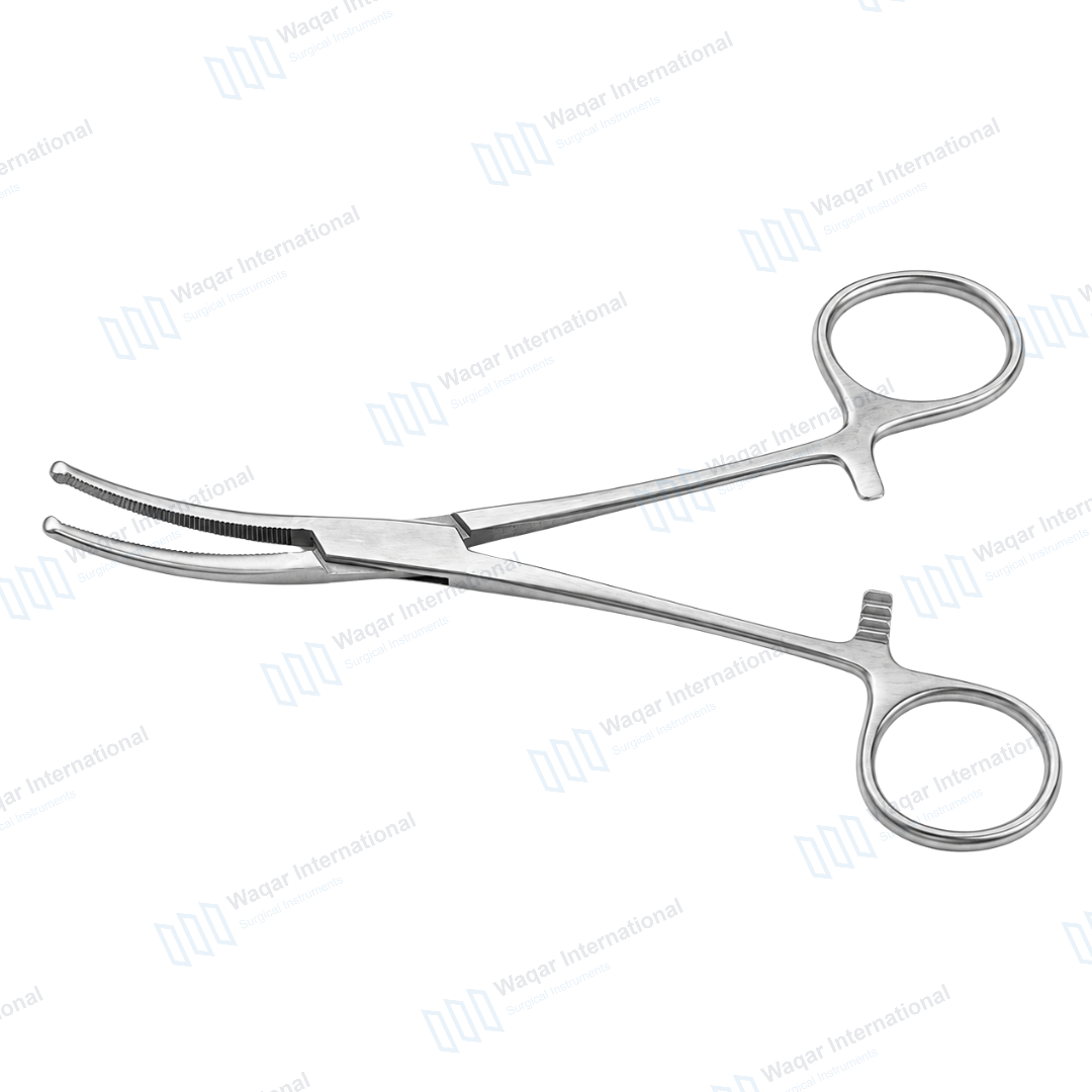 Curved Rochester Ochsner Steel Forceps Secure Tissue Holding — surgical instruments manufactured by Waqar International, Sialkot