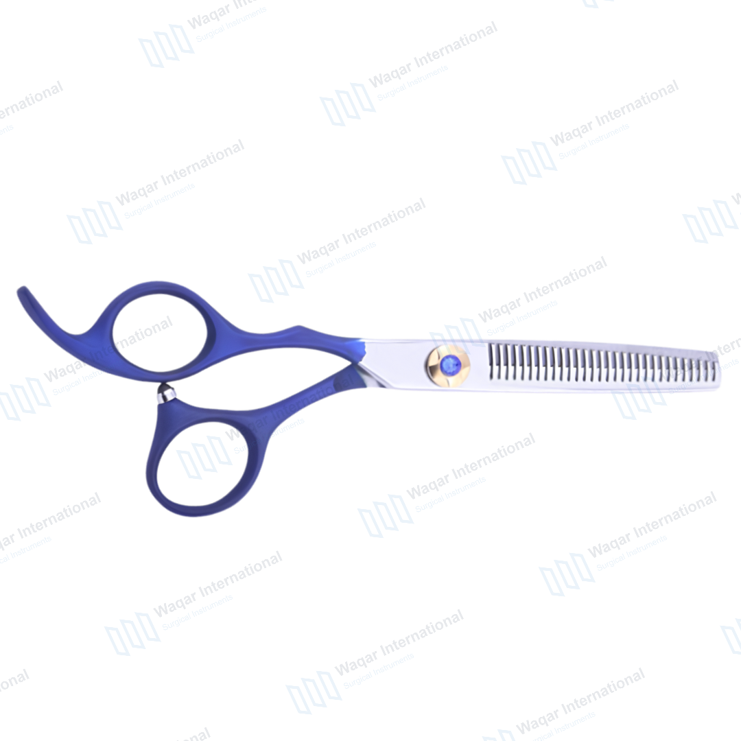 Thinning Scissors Right-Handed Long Handle Blunt Tip — surgical instruments manufactured by Waqar International, Sialkot