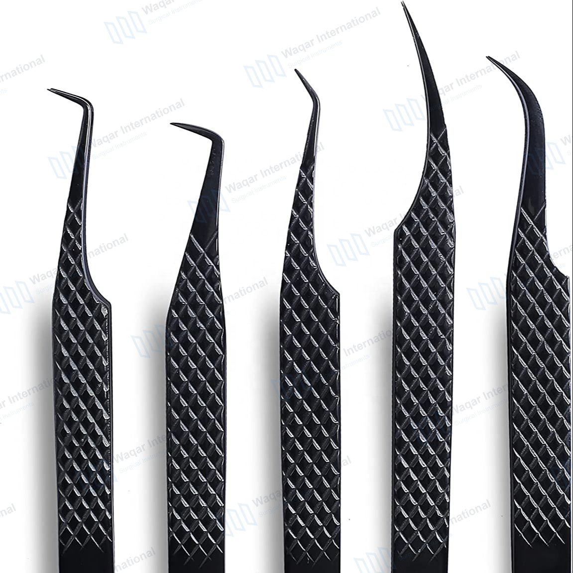 Private Label Set 5 Luxury Anti-Acid Pointed Fiber — surgical instruments manufactured by Waqar International, Sialkot
