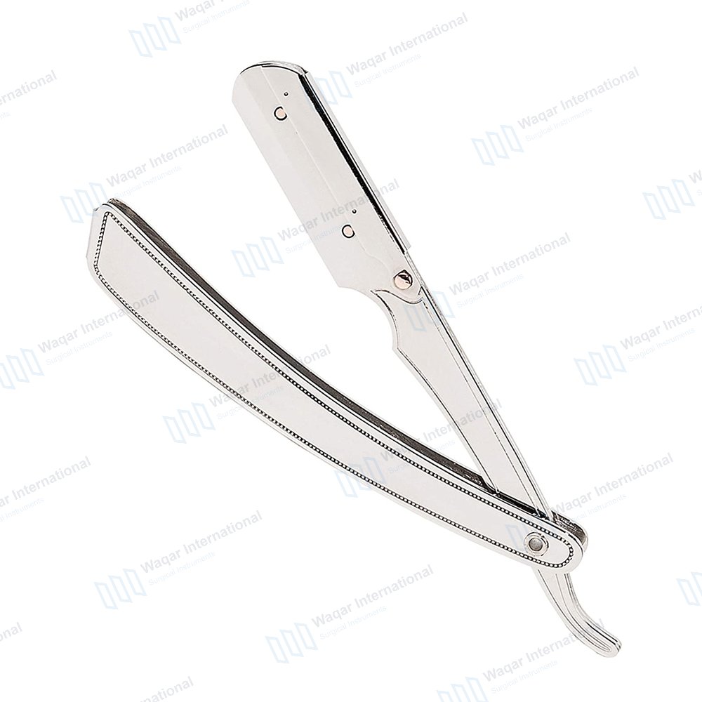 Stainless Steel 6CR13 Straight Barber Razor Sharp — surgical instruments manufactured by Waqar International, Sialkot