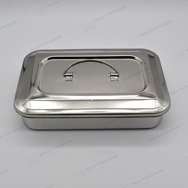 Stainless Steel Dental Instrument Tray Organizer for Clinic Hospital — surgical instruments manufactured by Waqar International, Sialkot