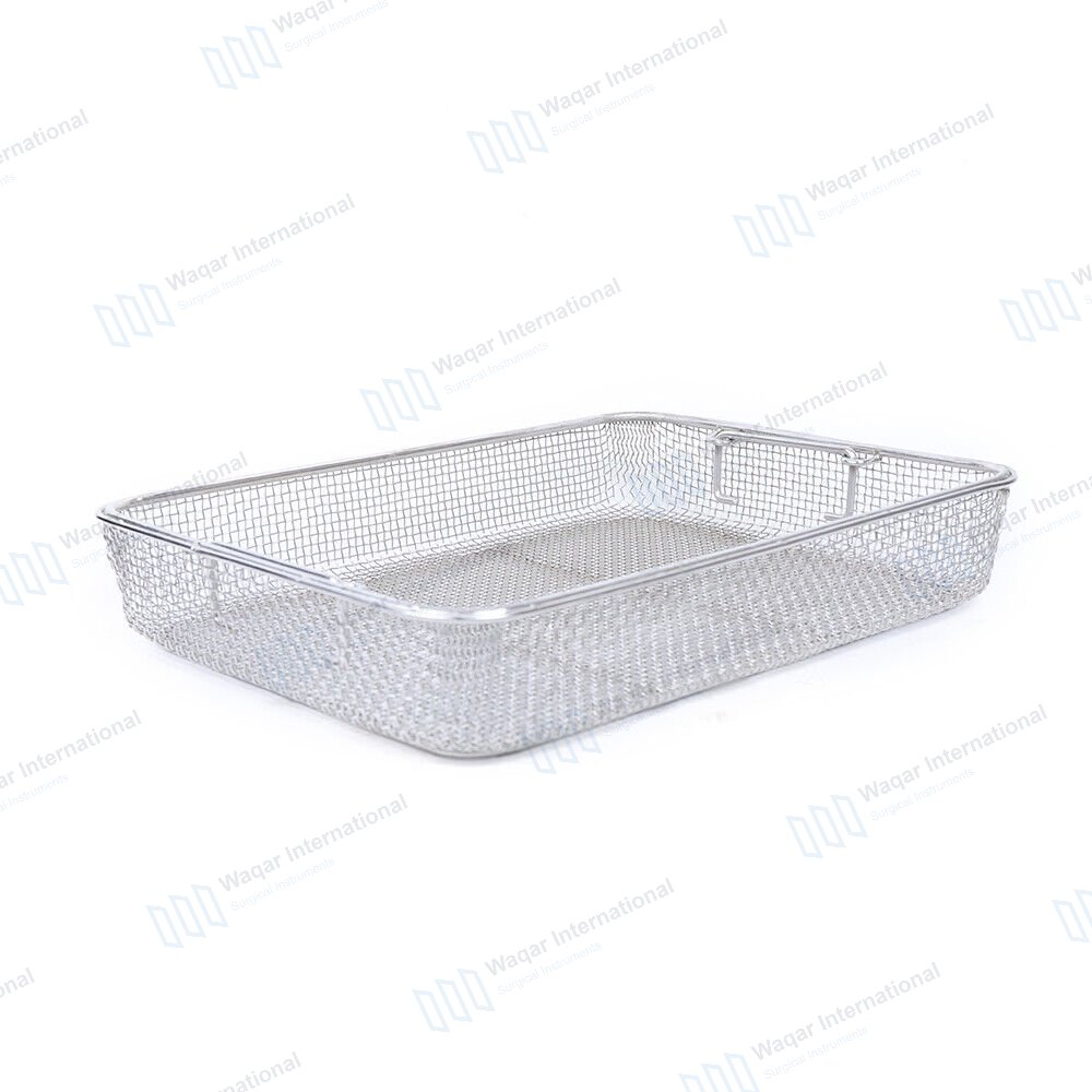 Stainless Steel Sterilization Mesh Tray Autoclave Surgical Instrument Set — surgical instruments manufactured by Waqar International, Sialkot
