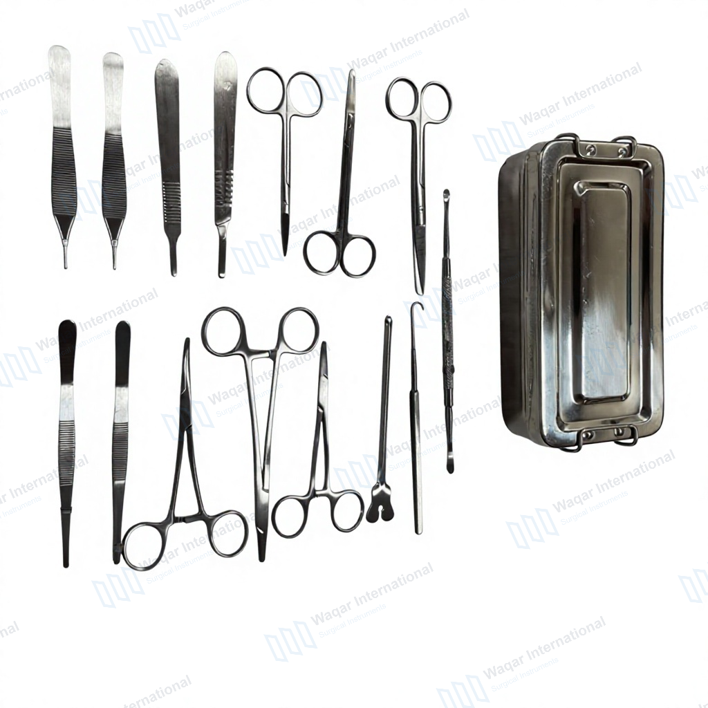 Surgical Set-01 General Surgical Instrument Kit Metal — surgical instruments manufactured by Waqar International, Sialkot