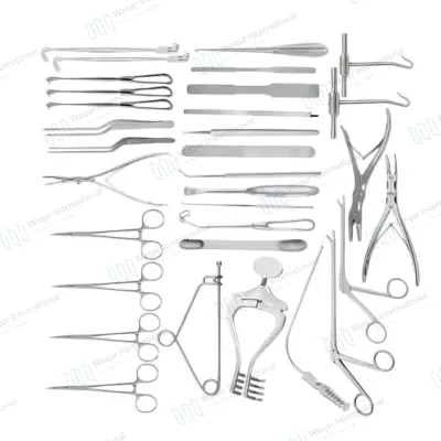 12-Piece Reusable Stainless Steel Neurosurgical Instrument Set for Brain