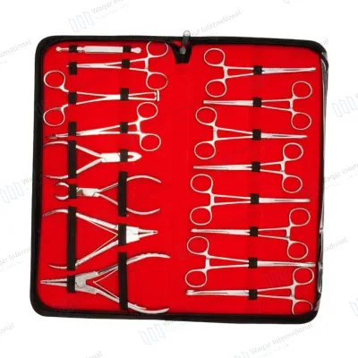 16-Piece Stainless Steel Reusable Septum Piercing Forceps Set-02