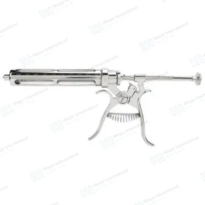 Veterinary Continuous Revolver Syringe Automatic Brass Silver