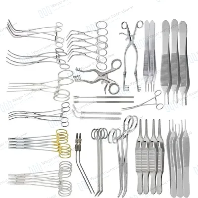 Complete Abdominal Vascular Surgical Instruments Set German