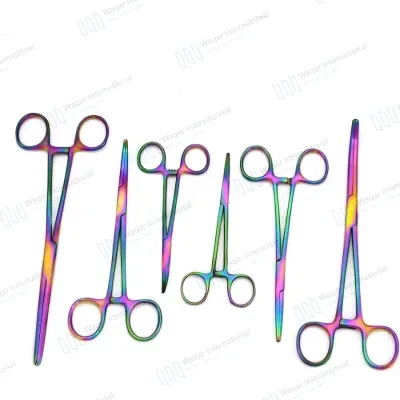 Multi Color Rainbow Ultimate Pean Forceps Set 6-Piece
