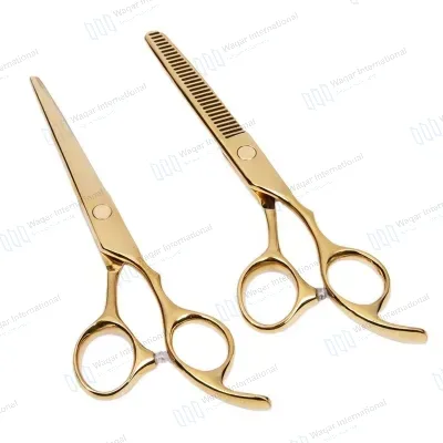 Beauty Straight Left-Handed Salon Barber Scissor Combination Set