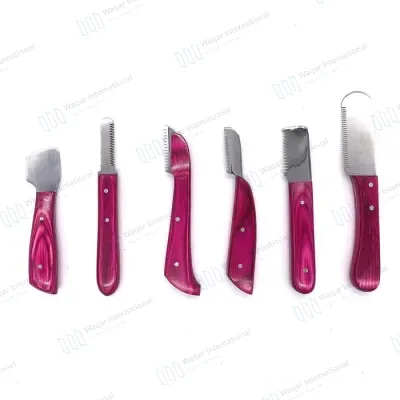 Dog Grooming Coat Stripping Knife Set 6