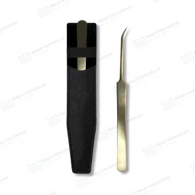Anti-Acid Stainless Steel Eyelash Tweezers with Pointed Tips