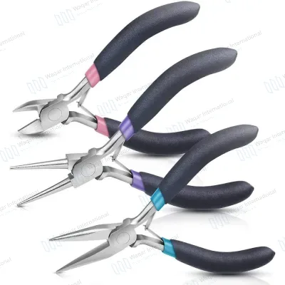 3Pcs Stainless Steel Jewelry Making Pliers Tools Kit