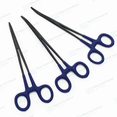 Stainless Steel Hemostat Locking Forceps 8" Curved Full Serrated