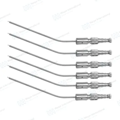 6 Frazier Suction Tube Ent Neuro Surgical Instruments Set