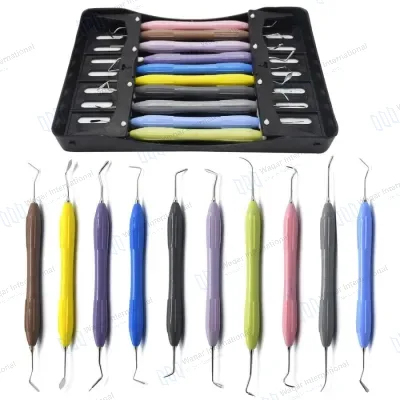 Dental Equipment Kit 10pcs Power Silicone Handle Composite