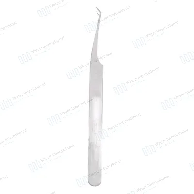 Gold Eyelash Extension Tweezers Anti-Magnetic Stainless Steel Curved