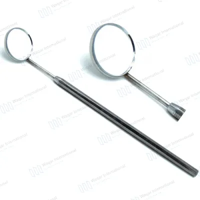 Stainless Steel Dental Examination Mirror Diagnostic Octagon Handle