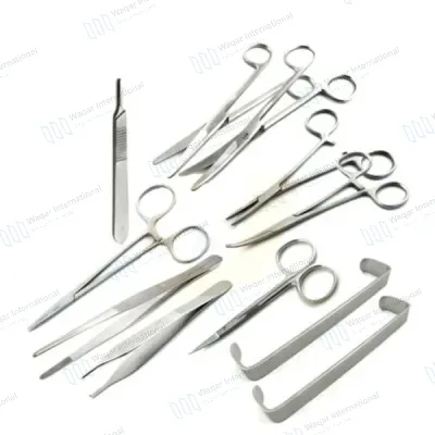 12-Piece Stainless Steel Surgical Instrument Set Surgical Kit
