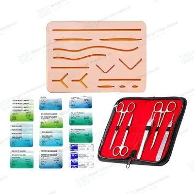 Complete PVC Silicon Suture Practice Kit Medical Student